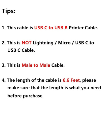 USB B to C 6.6 FT Printer and MIDI Cable, Nylon Braided USB-B to USB-C Cord for MacBook Pro/Air, Compatible with Yamaha Piano, MIDI Keyboard, DJ Controller, and DAC, Green