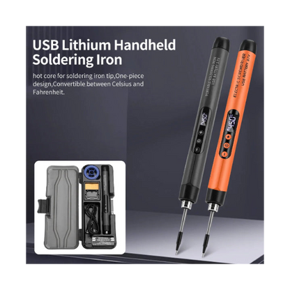 High-Precision Mini Soldering Iron Set with USB Digital Display and Type C Interface - Adjustable Temperature Control (260-420℃)