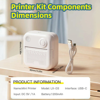 Compact D3 Thermal Printer - Your Ultimate Portable Solution for Photo & Label Printing